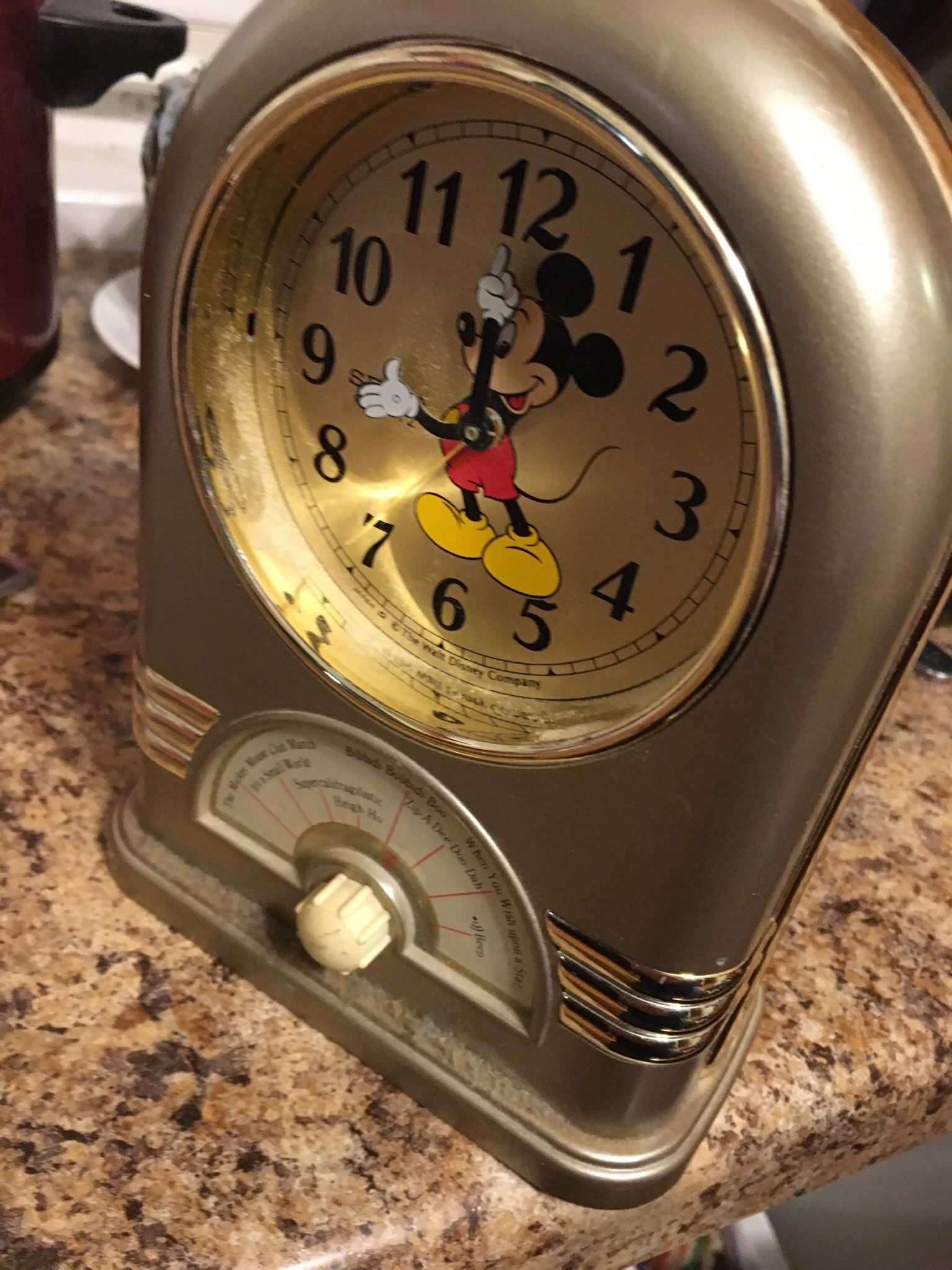 collectable musical micky mouse clock