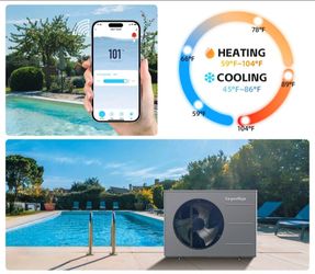 Brand New! POOL HEATER (120 V) 30,000 BTU HEAT PUMP/COOL PUMP for 8,000 GALLONS  pool size water.