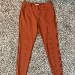 Straight orange leg pants 