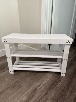 3-Tier Sturdy White Shoe Organizer