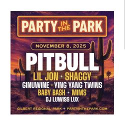 Party In The Park - Pitbull/Lil Jon/Shaggy/Ying Yang Twins Tickets - Nov. 8th