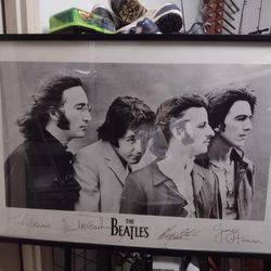 Framed Beatles Poster