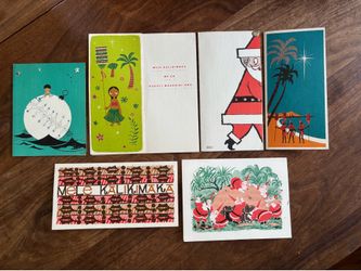 Vintage Hawaiian Holiday Cards