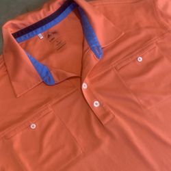 Adidas ClimaCool Orange Men’s Golf Collared Polo Short-Sleeved Shirt Size XL