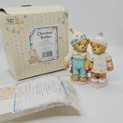 New Cherished Teddies 1995 Craig and Cheri Sweethearts Figurine Valentine's Bear

Mint condition, kept in the box, box has some spots/writing

Boy and