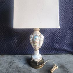 Vintage Capodimonte Porcelain Lamp Italy