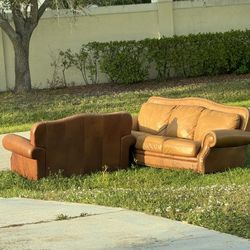 Leather Couch/Love Seat 