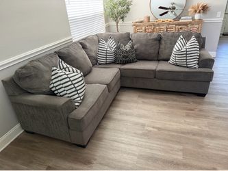 Beautiful gray L shape sectional sofa
