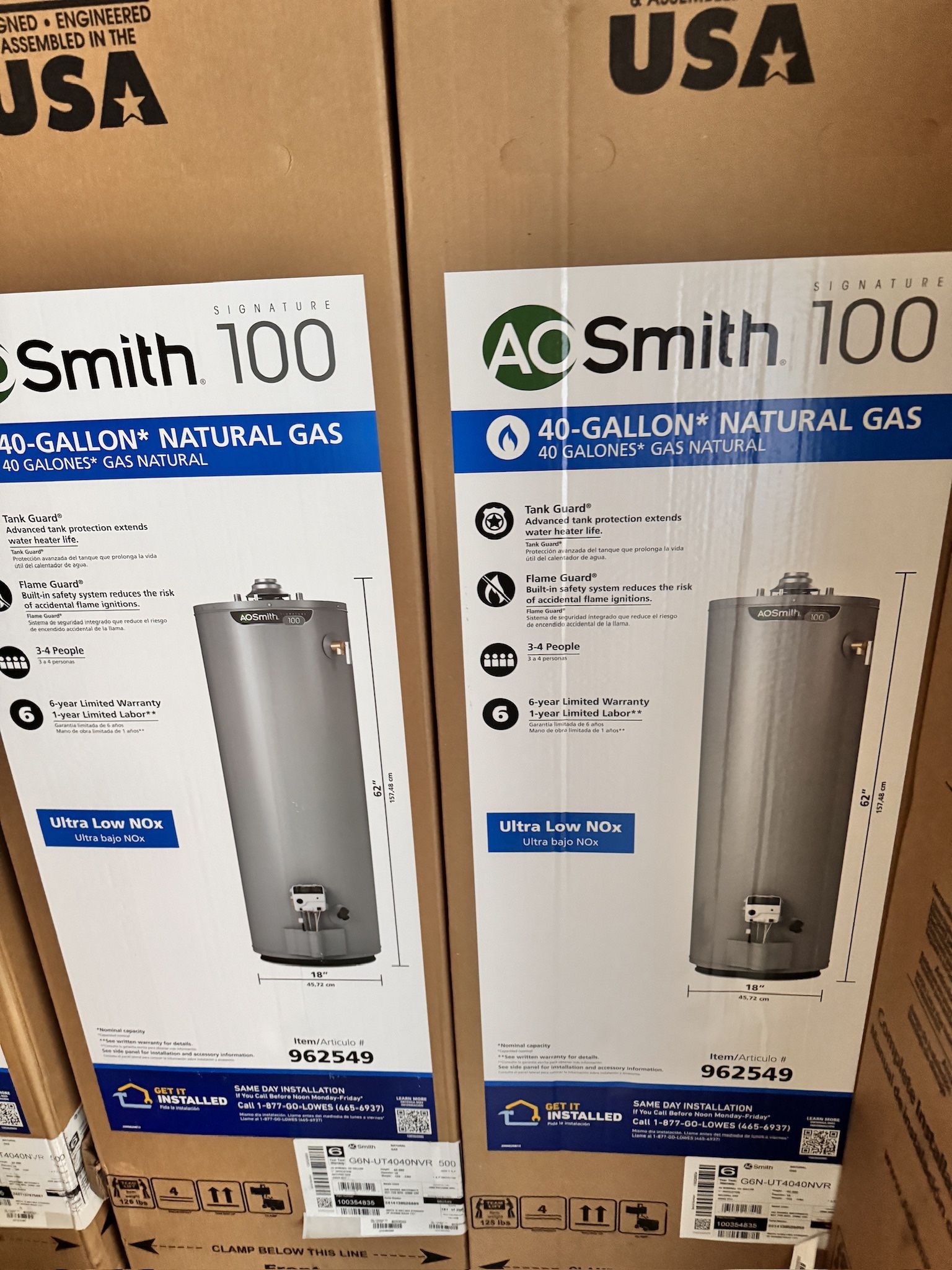 40 Gallon Water Heater NEW NUEVO