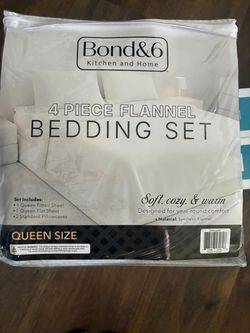Bond & 6 Queen Flannel Bedding Set