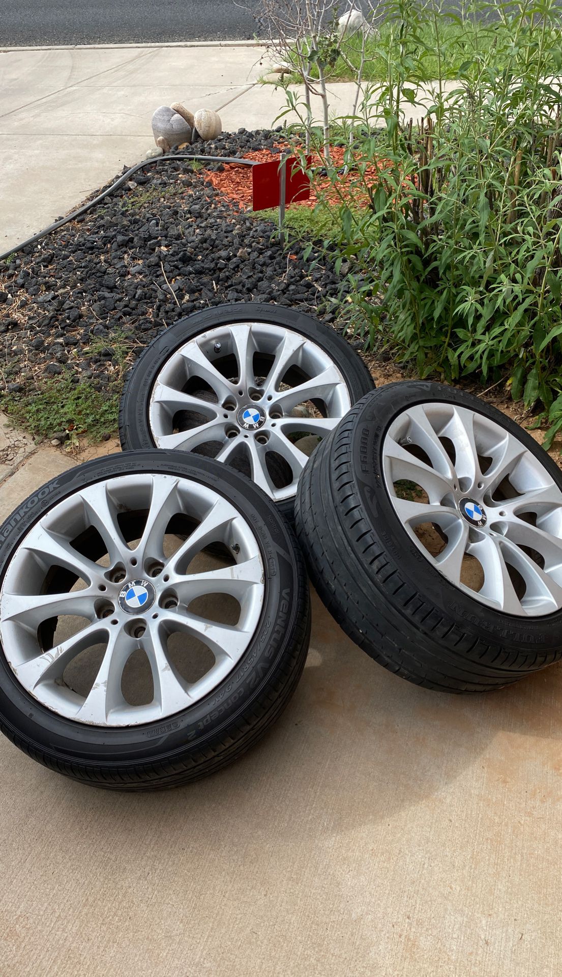 4 BMW Rims good tires 225/45R/17 Each $25