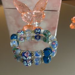Gorgeous! Blue Stone Crystal Stone Bracelet 