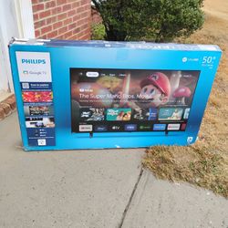 -2025 Model 50 In. Philips 4k Google Smart TV W/Remote-