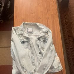 Aeropostale distressed denim jacket. 
