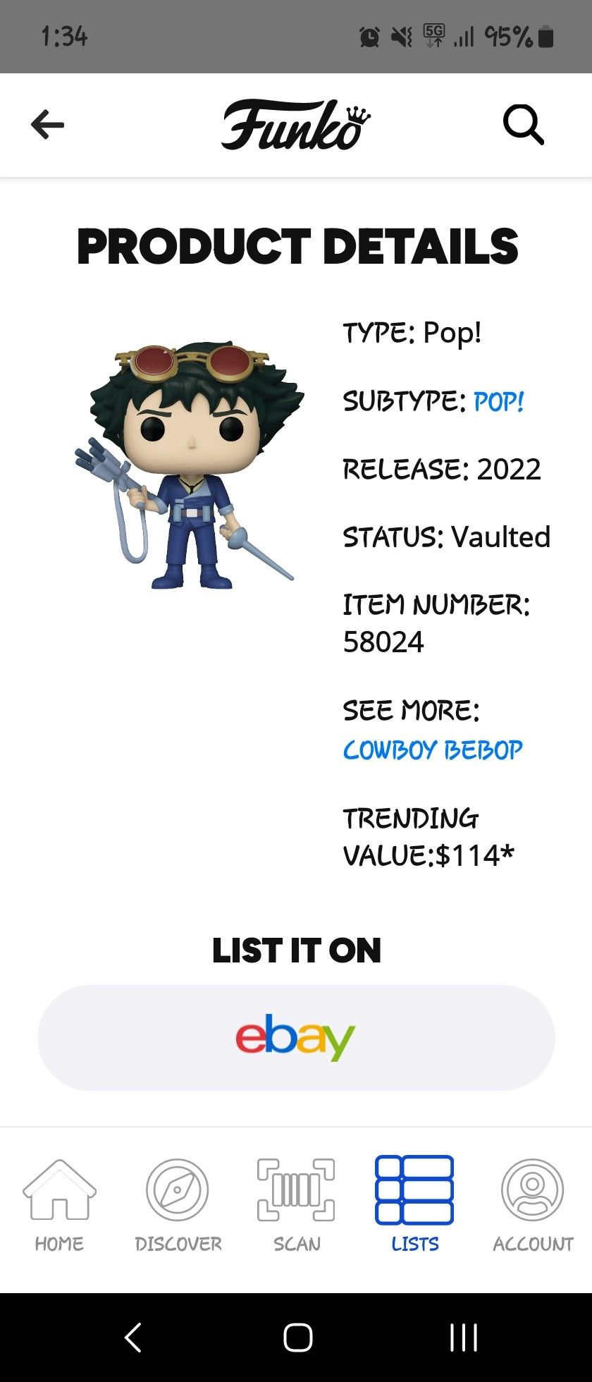 Spike Spiegel Funko Pop