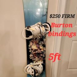 Snowboard W Burton Bindings