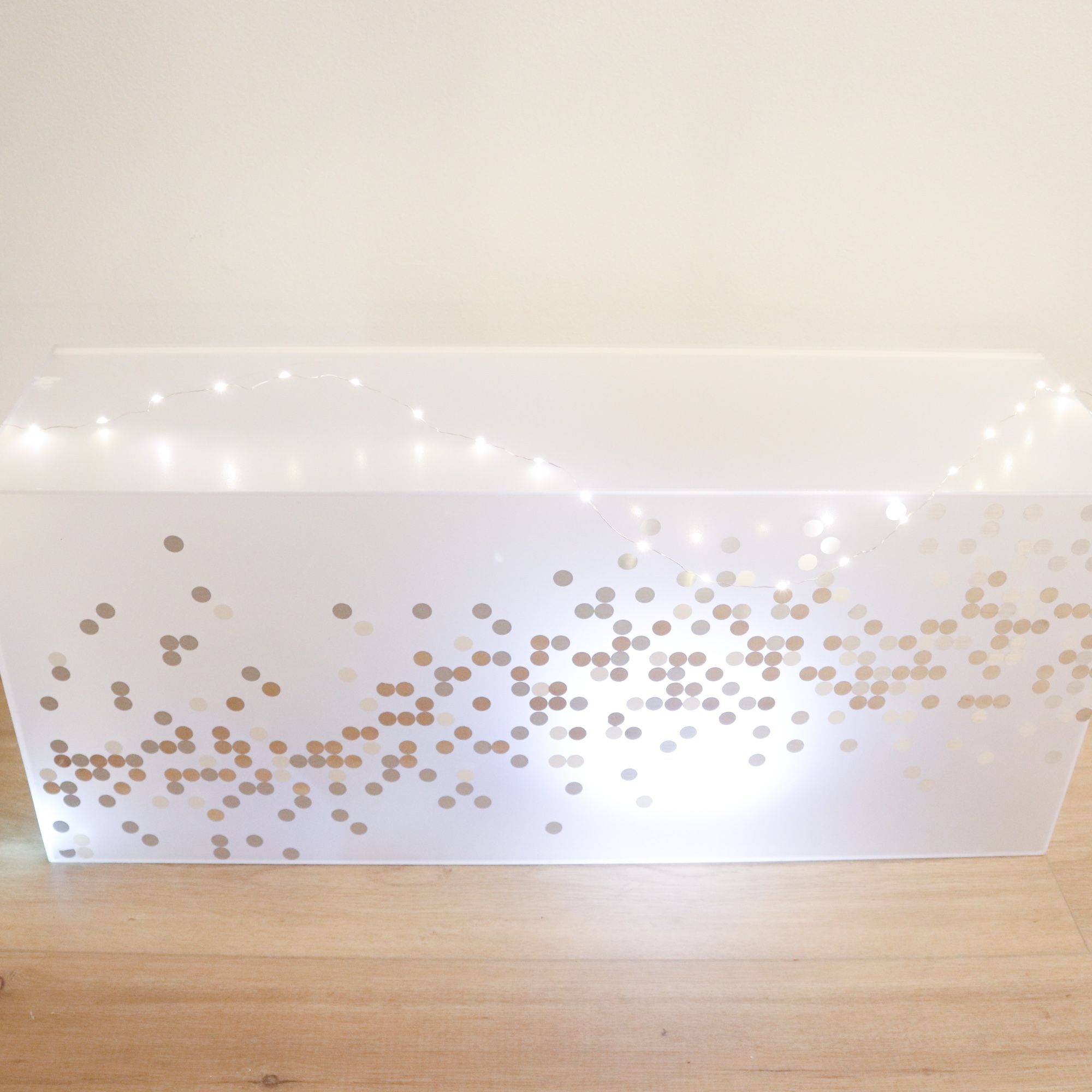 Illuminated Light Up Box Christmas Decoration , Winter, Wedding, Anniversary Birthday Party
