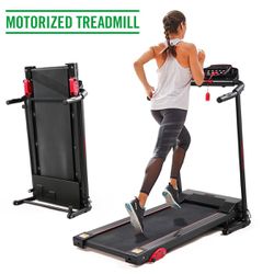 🔥BRAND NEW Folding Treadmill 2.0 HP Electric Motorized Fitness Running Home Machine 6.with LCD display/ iPad and Drink Holder