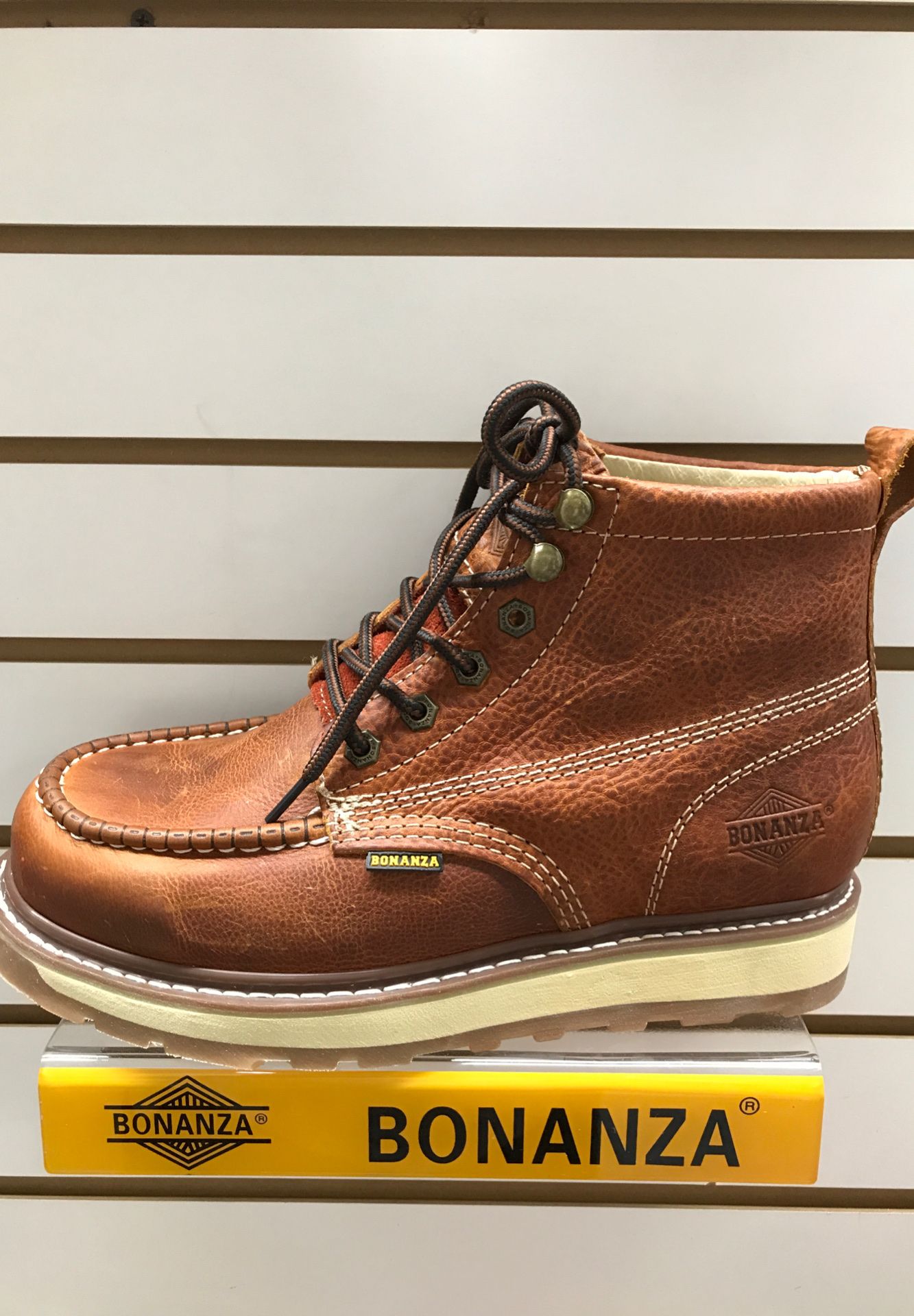 Bonanza work boots, 100% real leather