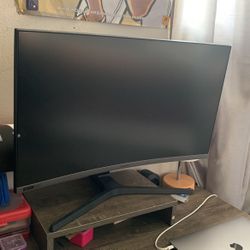 (CrackedScreen)Samsung - Odyssey Gaming CRG5 Series 27" LED Curved FHD G-Sync Monitor 240hz 