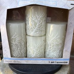 4pc Coral LED Candle Set!