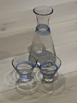 Potterybarn Carafe & Glass Set, Like new