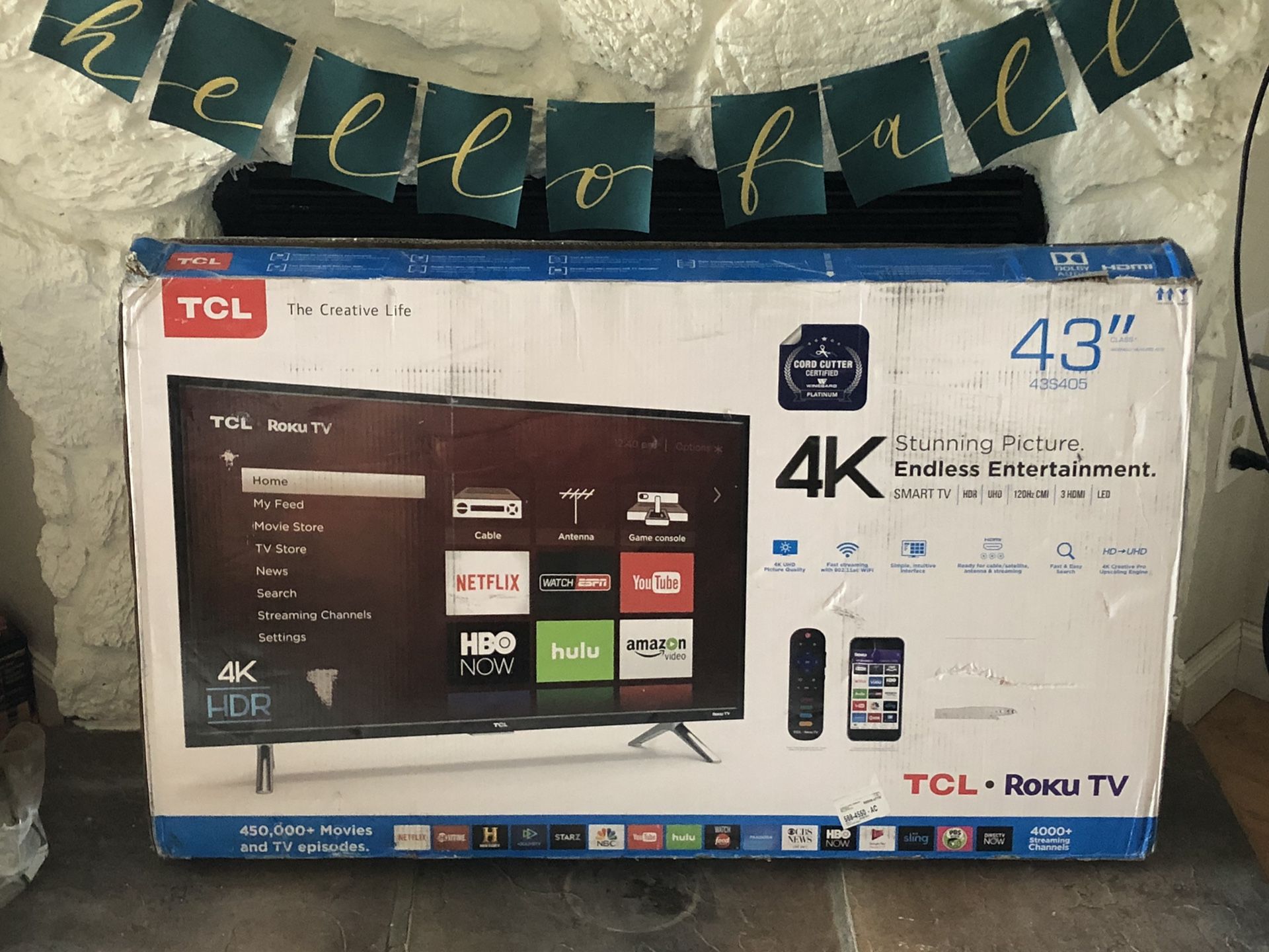 TCL 4K 43in Roku TV