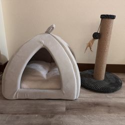  Bed & Scratcher For Cat’s