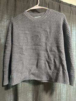 Old Navy Gray Knit Crewneck Sweater