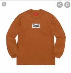 SUPREME Woven Label L/S Top Rust (Size Medium)