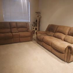 Cute And Cozy Recliner Set With Studs