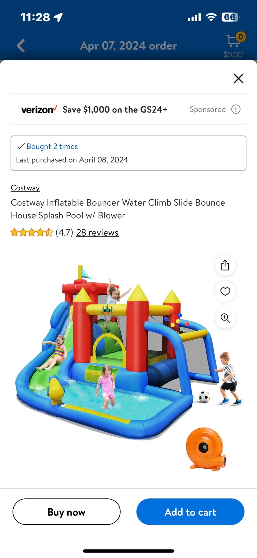 Large Bounce House Water Slide 
