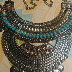 Absolutely Gorgeous Designed Ladies Party Necklace with Turquoise and Red Stones Necklace 😍