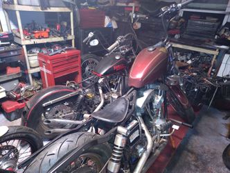77 lowrider shovelhead and 83 shovel