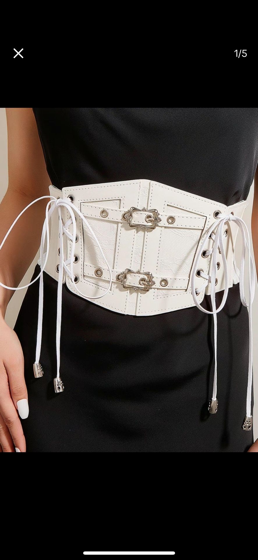 Punk Style Lace Up Wide Belt Goth Gothic Emo Alternative