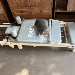 86" Foldable Reformer Pilates Machine for Home Use, with Dual Resistance- Springs and Cords, Pilates Equipment for Home Workouts with Jump Board, Up t