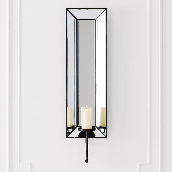Elegant Mirrored Wall Sconces (2 In Set)