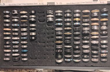 Stainless steel spinner rings size 8,9