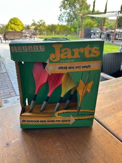 Vintage Regent Jarts Lawn Darts Game Set In Original Box Model 73929 Incomplete