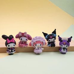 5pcs  Sanrio Kuromi & Maid Theme Cute Decor Set ( Hello Kitty )