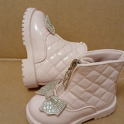 Size 5 Toddler Girl Pink Bow Boots