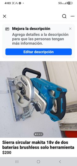 Maquina makita 18v brushless de dos baterías solo herramienta