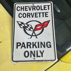 Metal Corvette Sign 