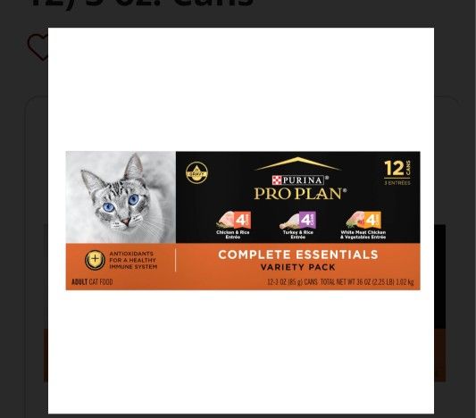 24 Cans Of Purina Proplan For Cats