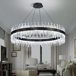 PRICE REDUCED - Modern Crystal Chandelier - 32” Diameter