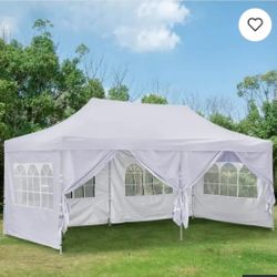 10x20Ft Pop up Canopy Tent Party Heavy Duty Instant Gazebo with 4 Removable Sidewalls