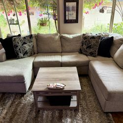 Large Sectional Sofa With Duel Chaises