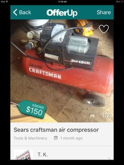 Air compressor . $150 firm