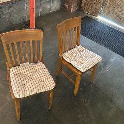 Two Chairs With Cushions 