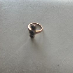 Nicky Hilton Sterling Silver Black Enamel Square Cocktail Ring